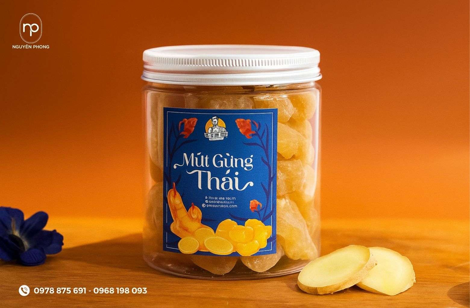 Tem decal mứt gừng Thái